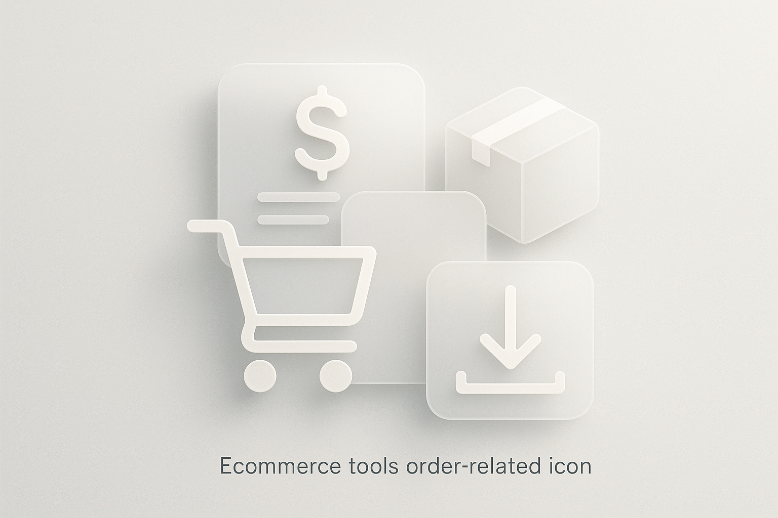 Abstract ecommerce admin tools representation with soft gradients.