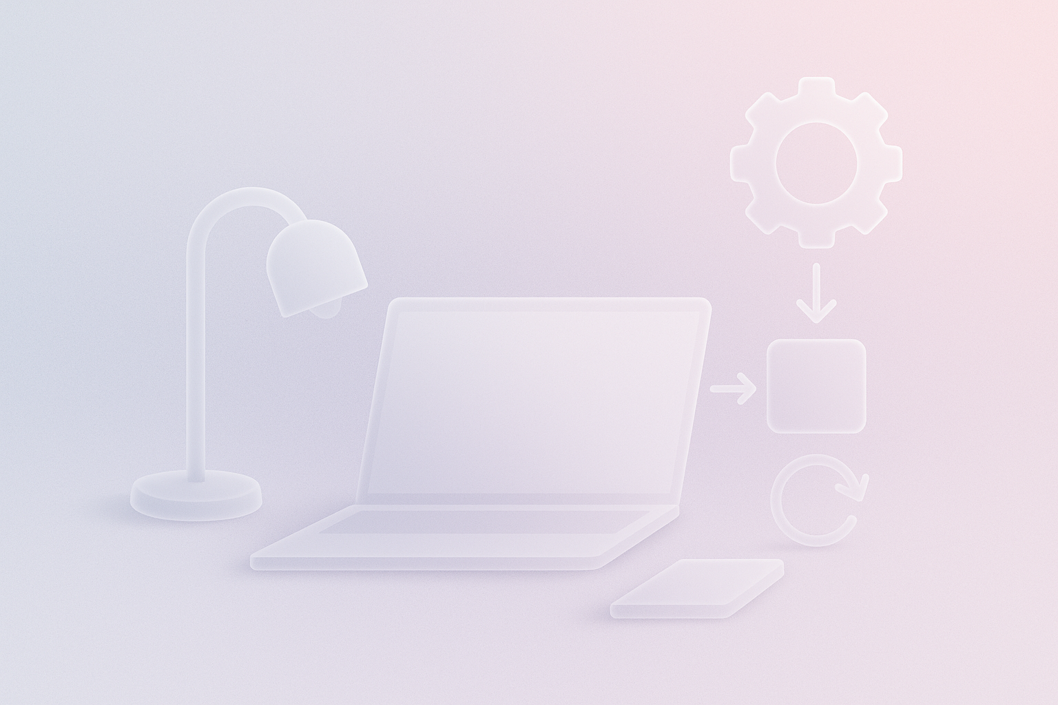 An abstract image representing workflow automation in a modern workspace.