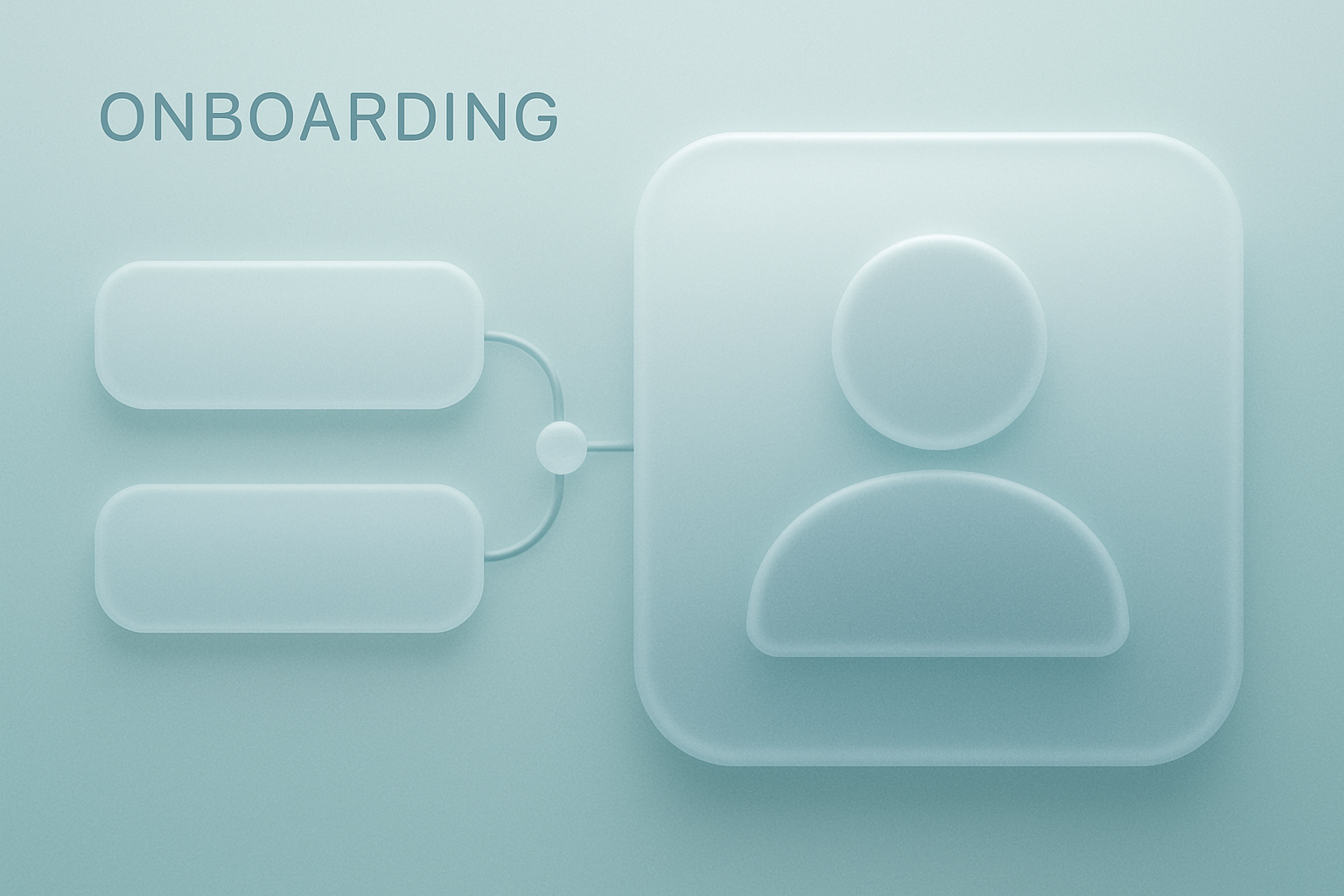 A visual representation of onboarding processes in a minimalistic style.