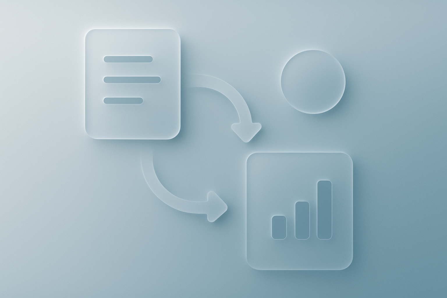 Abstract representation of document management and data flow in a modern setting.