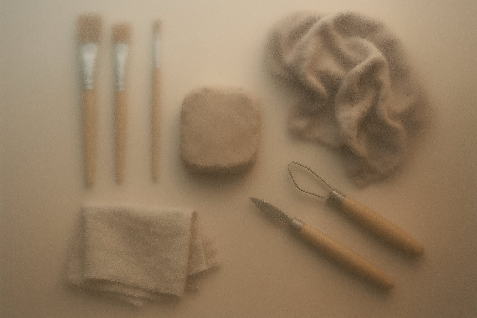 Artisan tools representing local craftsmanship in a refined setting.