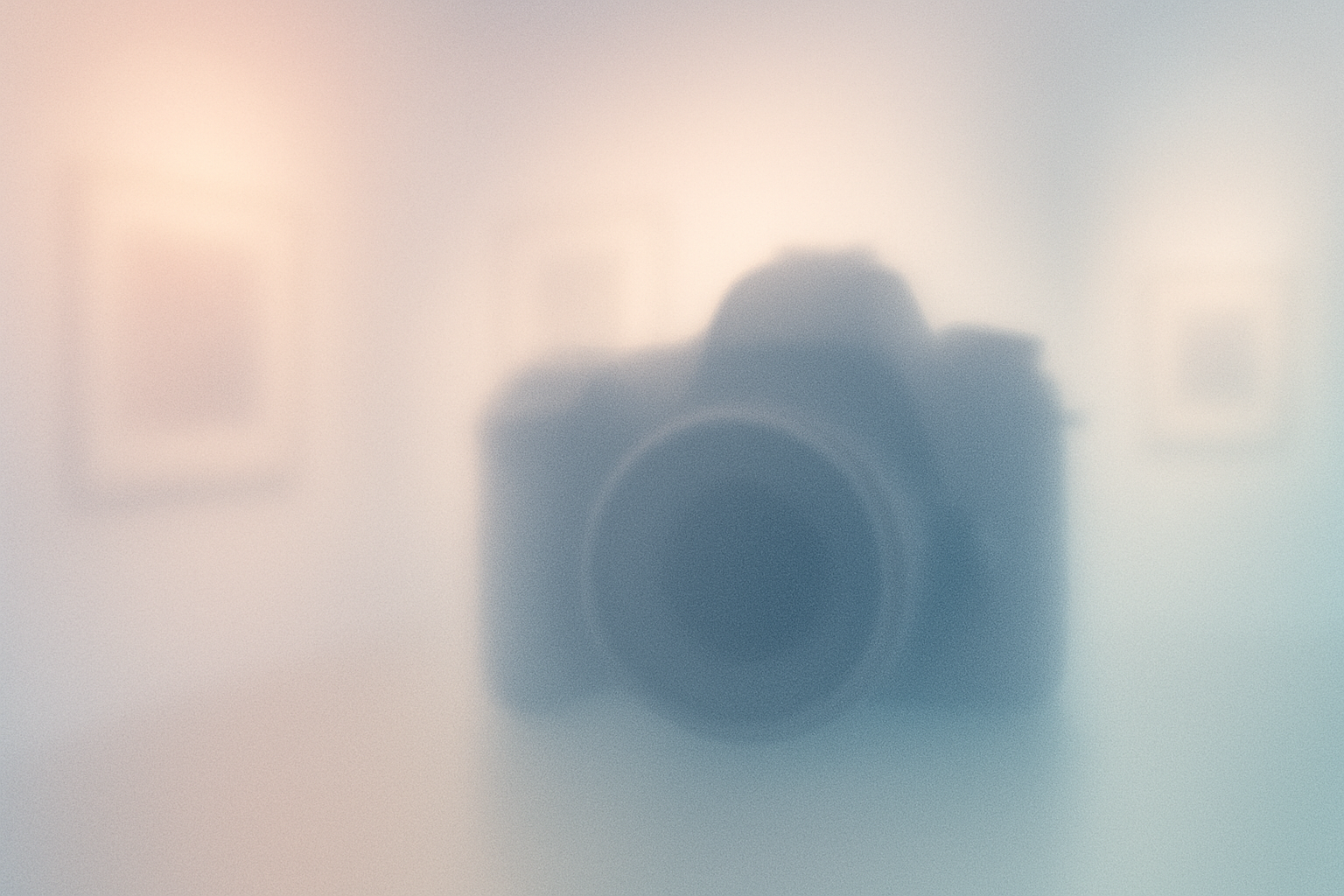Abstract photography-inspired hero image with soft gradients.