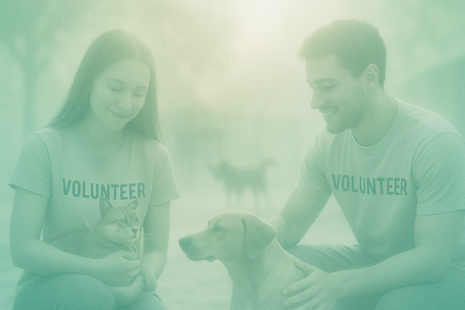 Hero image representing a caring community and animal shelter environment.