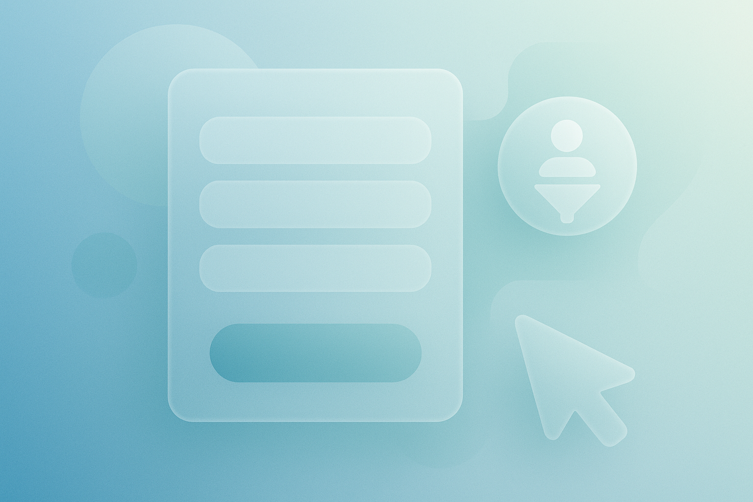 A minimalistic abstract representation of digital lead generation forms.