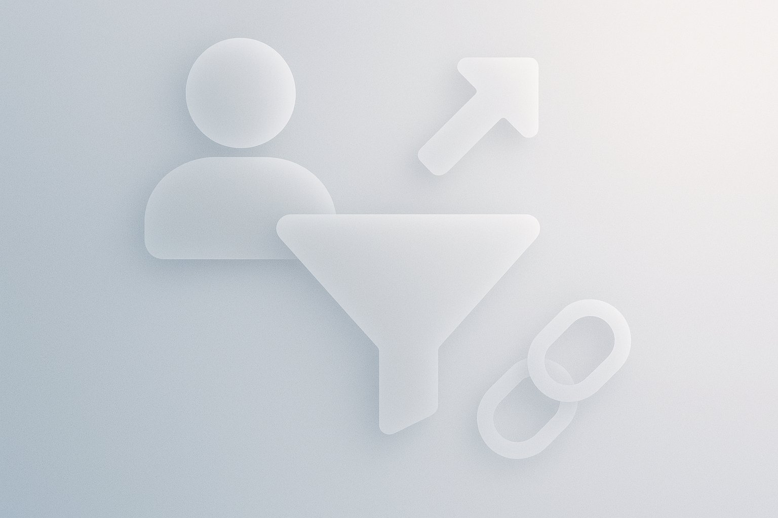 Abstract forms representing lead generation and connection