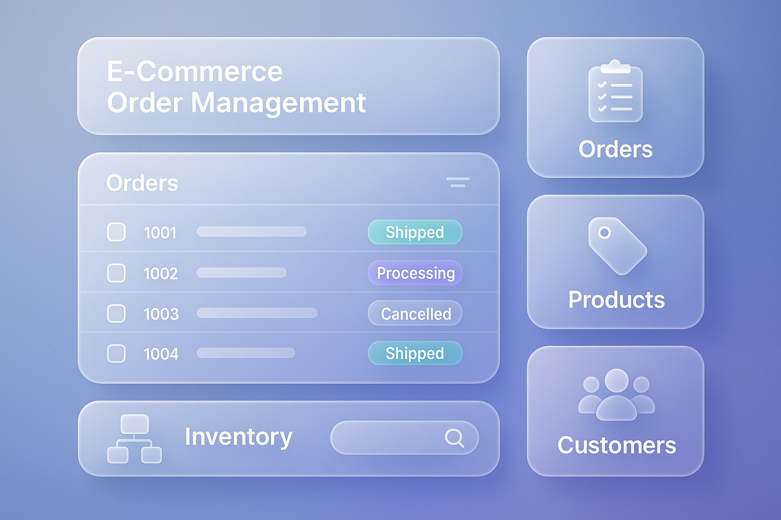 Visual representation of ecommerce admin tools for order management.