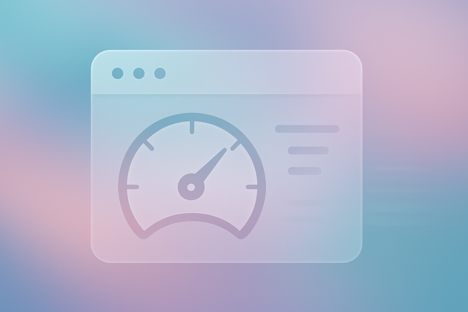 A minimalistic design illustrating web performance optimization themes.